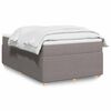 vidaXL Sommier &agrave; lattes de lit avec matelas taupe 120x190 cm tissu