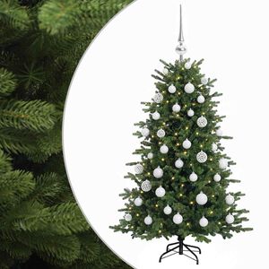 vidaXL Sapin de No&euml;l artificiel avec boules 120 cm 150 LED Blanc chaud