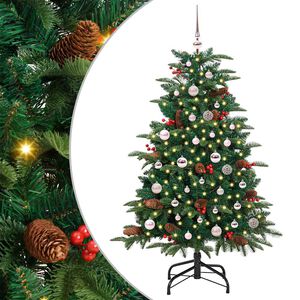 vidaXL Sapin de No&euml;l artificiel Vert 150 cm PVC, m&eacute;tal et plastique