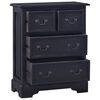 vidaXL Commode Caf&eacute; noir clair Bois d'acajou massif