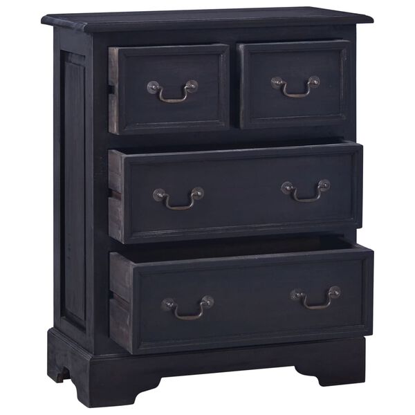 vidaXL Commode Caf&eacute; noir clair Bois d'acajou massif