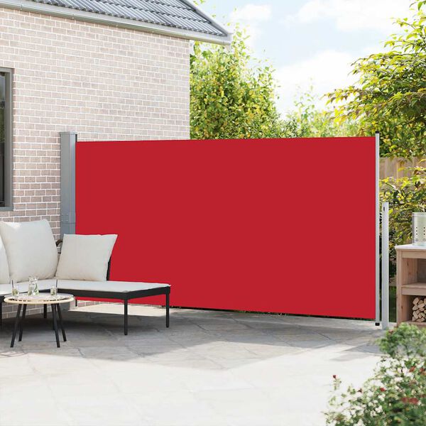 vidaXL Auvent lat&eacute;ral r&eacute;tractable 160 x 500 cm Rouge