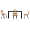 vidaXL Ensemble de salle &agrave; manger pour jardin 5 pcs Marron
