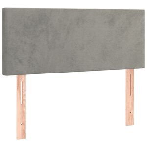 vidaXL T&ecirc;te de lit Gris clair 90x5x78/88 cm Velours