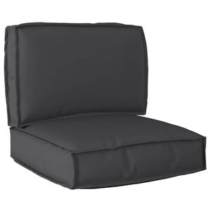 vidaXL Set de coussins de palette 2 pcs Noir Tissu Oxford