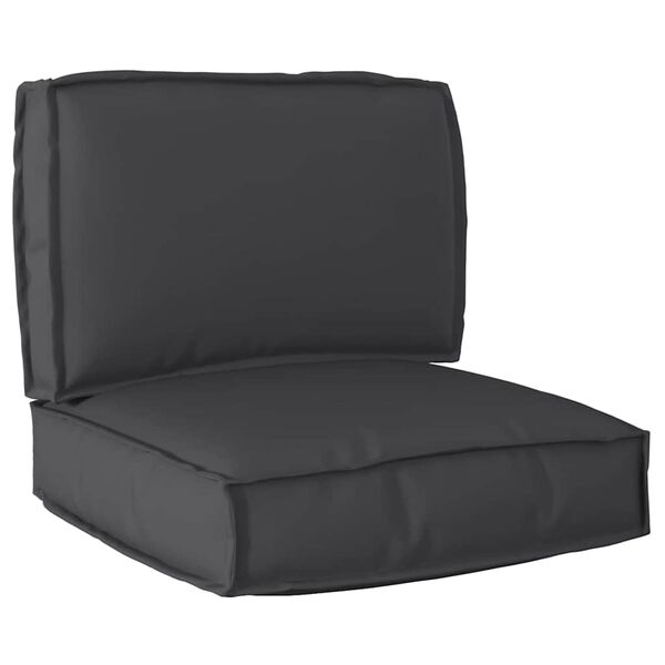 vidaXL Set de coussins de palette 2 pcs Noir Tissu Oxford