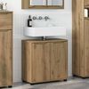 vidaXL Armoire de lavabo de salle de bain avec &eacute;tag&egrave;re Ch&ecirc;ne artisanal