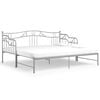 vidaXL Cadre de canap&eacute;-lit extensible sans matelas gris m&eacute;tal 90x200cm