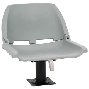vidaXL Ensemble de si&egrave;ges de bateau pliables 2 pcs sans coussin gris