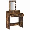 vidaXL Table de Toilette Marron 79 x 41 x 140 cm Bois d'ing&eacute;nierie