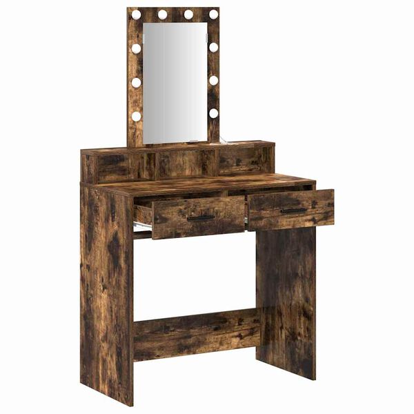 vidaXL Table de Toilette Marron 79 x 41 x 140 cm Bois d'ing&eacute;nierie