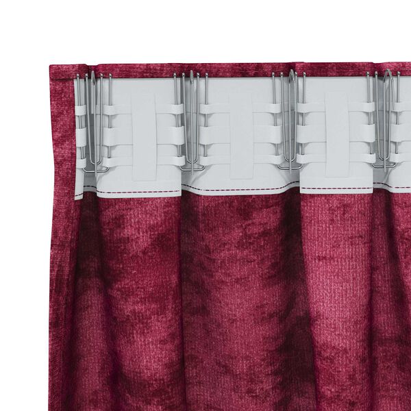 vidaXL Rideaux en velours 2 pcs Rouge bordeaux 245 x 140 cm Velours