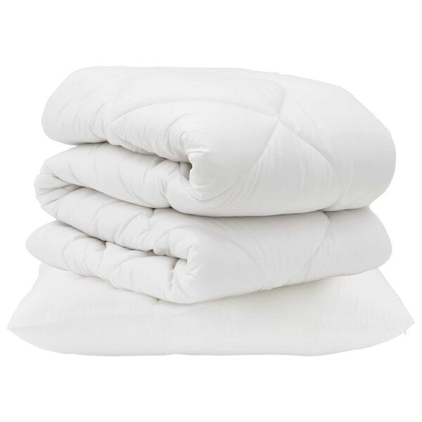 vidaXL Ensemble de Duvet avec oreiller 2 pcs Blanc Microfibre