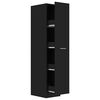 vidaXL Armoire d'apothicaire Noir 30x42,5x150 cm Bois d&rsquo;ing&eacute;nierie