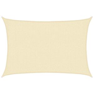 vidaXL Voile d'ombrage 160 g/m&sup2; Cr&egrave;me 2x3 m PEHD