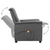 vidaXL Fauteuil de massage inclinable Gris clair Tissu