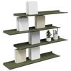 vidaXL &Eacute;tag&egrave;re flottante 4 pcs Vert olive 80 x 18 x 2,5 cm Acier