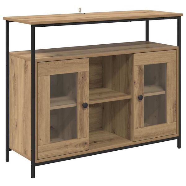 vidaXL Buffet Ch&ecirc;ne artisanal 100 x 35 x 80 cm Bois d'ing&eacute;nierie