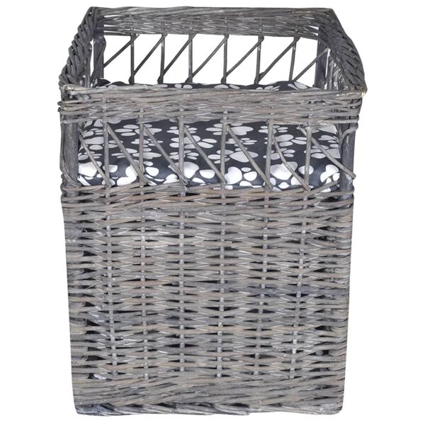 vidaXL Arbre/maison/lit &agrave; chat avec coussin Saule Carr&eacute;