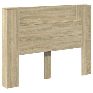 vidaXL Cabinet de T&ecirc;te de Lit avec LED Ch&ecirc;ne Sonoma Bois d'ing&eacute;nierie