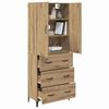 vidaXL Haut Armoire Montage mural Ch&ecirc;ne artisanal 69,5 x 34 x 180 cm
