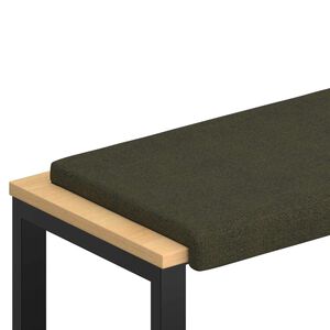 vidaXL Coussin de banc Tissu en su&egrave;de synth&eacute;tique Vert arm&eacute;e