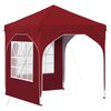 vidaXL Tente de f&ecirc;te pop-up 192 x 192 x 245 cm Bordeaux