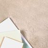 vidaXL Tapis en Fourrure Synth&eacute;tique de Lapin Olite Taupe 120 x 120 cm