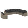 vidaXL Salon de jardin 11 pcs avec coussins gris r&eacute;sine tress&eacute;e