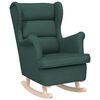 vidaXL Chaise &agrave; bascule vert fonc&eacute; 74x90x102 cm tissu