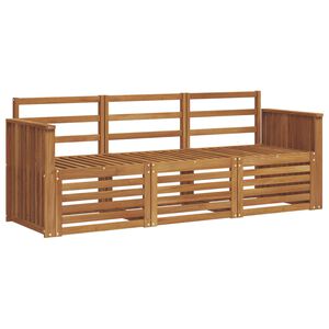 vidaXL Ensembles de canap&eacute;s 3 pc Naturel Bois d'Acacia Massif