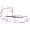 vidaXL Cadre de lit avec LED sans matelas chêne marron 90x190 cm