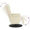 vidaXL Fauteuil inclinable de massage et repose-pieds cr&egrave;me similicuir