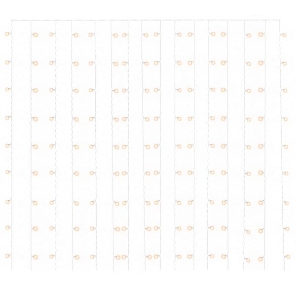 vidaXL Rideaux lumineux &agrave; LED 3x3 m 300 LED Blanc chaud 8 fonctions