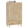 vidaXL Buffet haut Ch&ecirc;ne sonoma 70x31x115 cm Bois d'ing&eacute;nierie