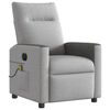 vidaXL Fauteuil de massage inclinable électrique gris nuage tissu