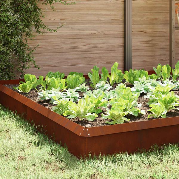 vidaXL Cl&ocirc;tures anti-limaces 16 pcs Rouill&eacute;