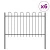 vidaXL Cl&ocirc;ture de jardin BOXTEL 6 pc 10,2 x 0,8 m Gris