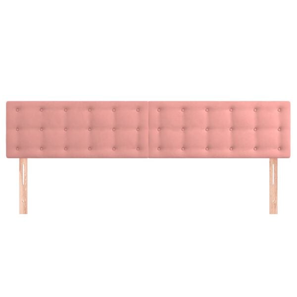 vidaXL T&ecirc;tes de lit 2 pcs Rose 100x5x78/88 cm Velours