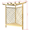 vidaXL Pergola d'angle avec si&egrave;ge 130x130x197 cm Bois de pin Impr&eacute;gn&eacute;
