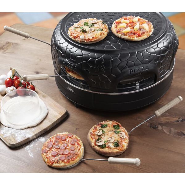 Bestron Appareil &agrave; pizza pour 6 personnes APD600Z 910 W Noir