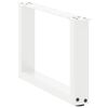 vidaXL Pieds de table basse en U, 2 pièces, blanc, 50 x (30-31) cm, acier