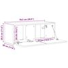 vidaXL Meuble TV mural 2 pcs Blanc Brillant 78,5 x 31 x 29,5 cm