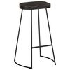 vidaXL Tabourets de bar lot de 2 noir 45x40x78 cm bois manguier massif