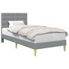 vidaXL Cadre de lit avec t&ecirc;te de lit Gris clair 80 x 200 cm Tissu