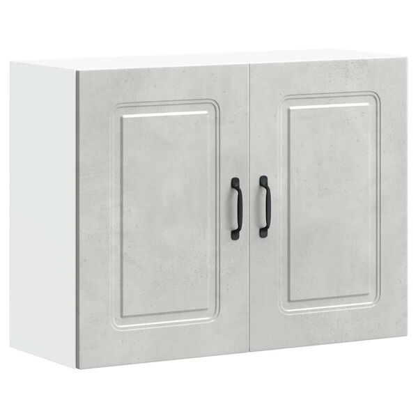 vidaXL Armoire murale de cuisine Kalmar gris béton bois d'ingénierie