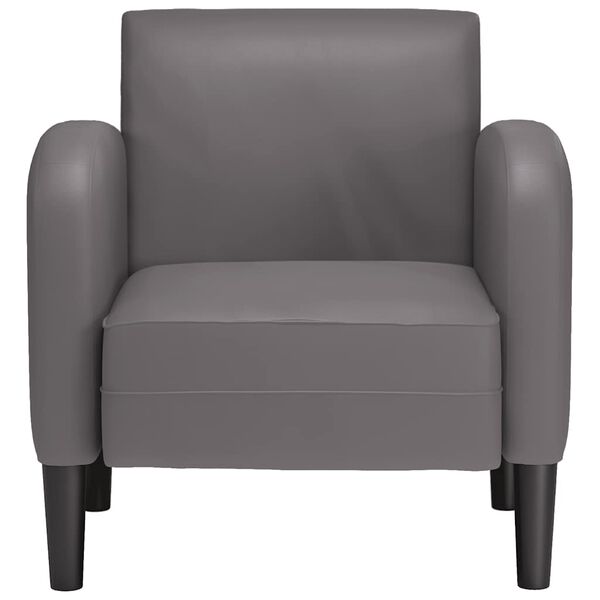 vidaXL Chaise de canap&eacute; avec accoudoirs gris 54 cm similicuir