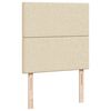 VidaXL Cadre de lit ottoman avec matelas cr&egrave;me 160x200 cm tissu