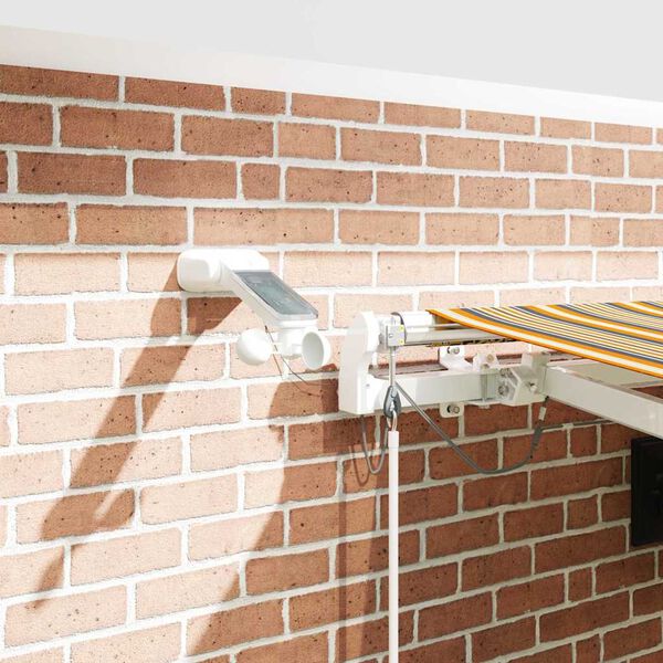 vidaXL Auvent R&eacute;tractable Multicolore 450 &times; 300 cm Polyester et m&eacute;tal