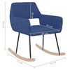 vidaXL Chaise &agrave; bascule Bleu Tissu